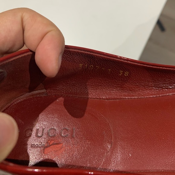 Gucci studded interlocking G patent flats - Picture 3 of 6